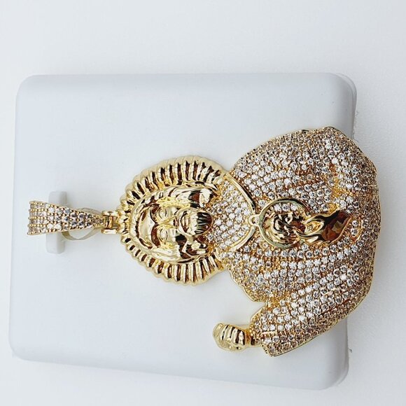 14K Gold Plated Cubic Zircon Pendant, EVBRS648 - Picture 6 of 11